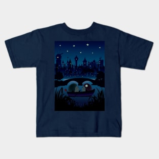 Hedgehogs in the night Kids T-Shirt